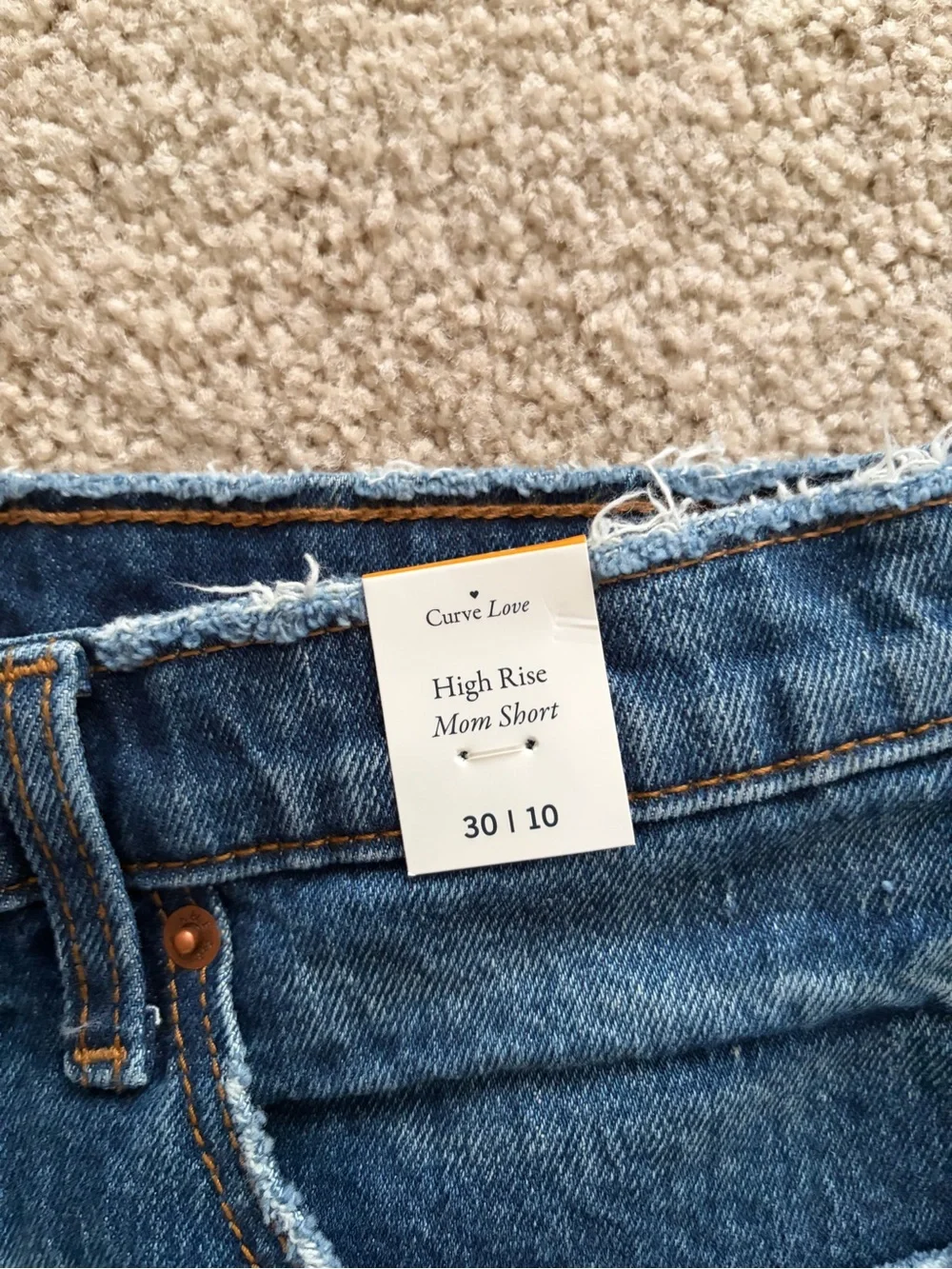 Abercrombie and fitch blue distress Raw Hem Distressed Denim Shorts 30(10) NWT